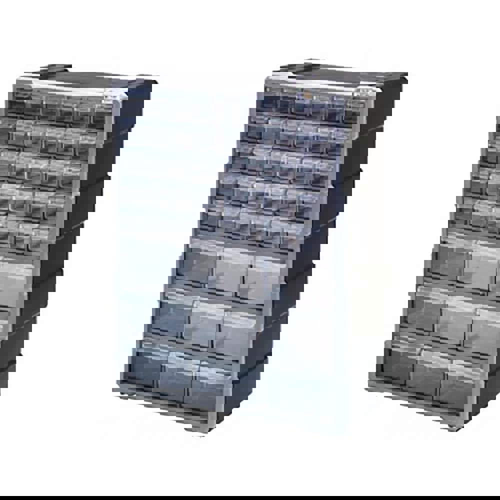 Display & Organizer Accessories; Type: Plastic Drawer Cabinets ; Color: Black; Gray ; Material: Plastic ; Overall Width (Inch): 15in